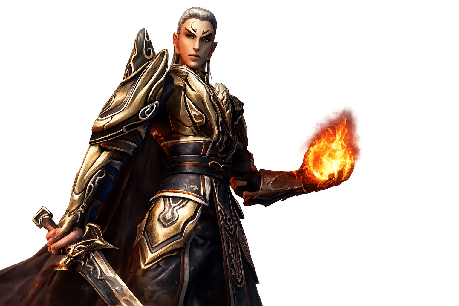 Personagem com a mão estendida